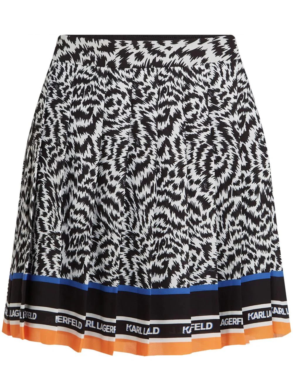 Karl Lagerfeld zebra-print pleated miniskirt