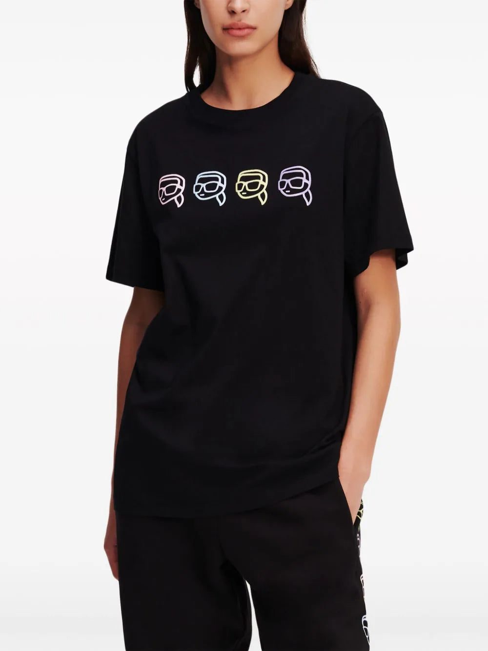 Karl Lagerfeld Ikonik Outline organic-cotton T-shirt - Image 3