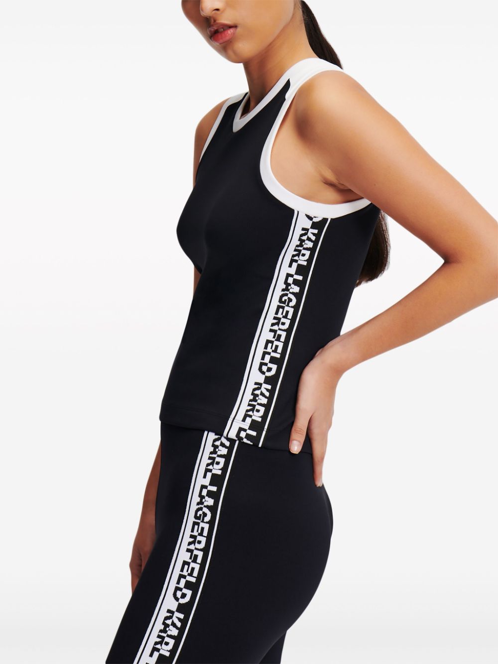 Karl Lagerfeld logo-tape tank top - Image 5
