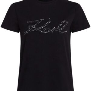 Karl Lagerfeld Signature rhinestone-embellished T-shirt