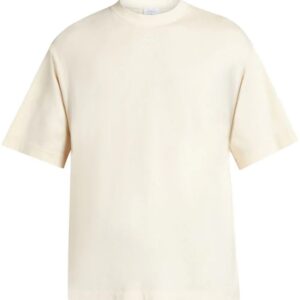 Off-White  Arrows-embroidered cotton T-shirt