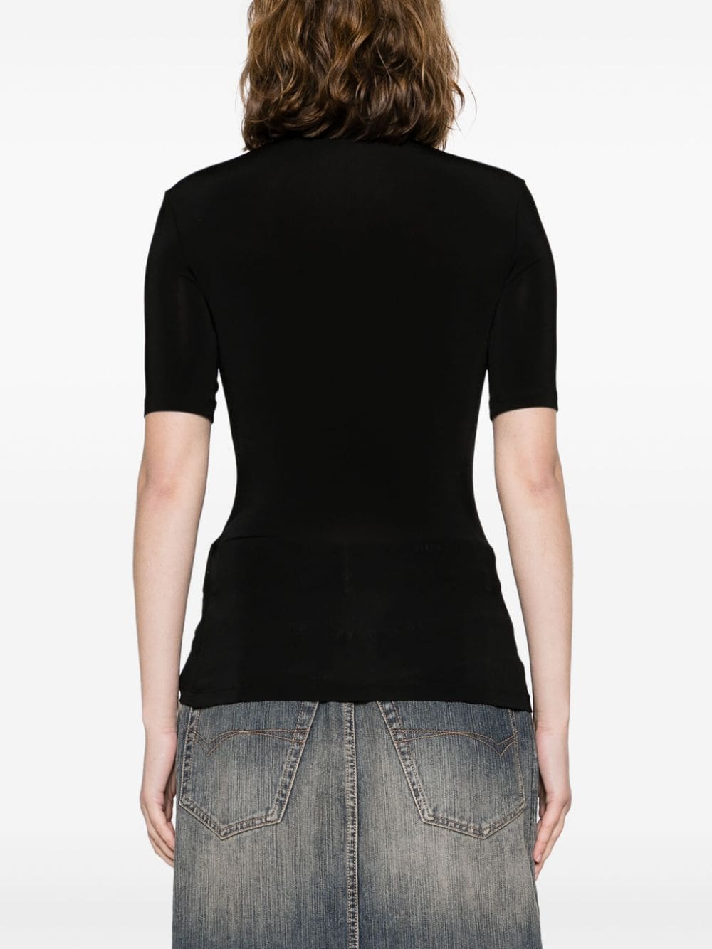 Off-White logo-print high-neck T-shirt - Image 4