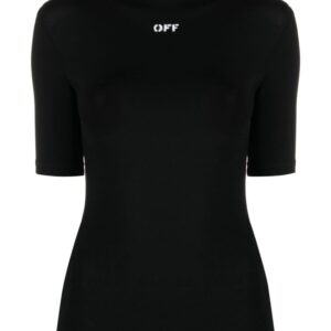 Off-White logo-print high-neck T-shirt