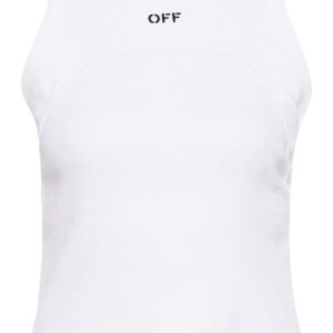 Off-White embroidered-logo ribbed tank top