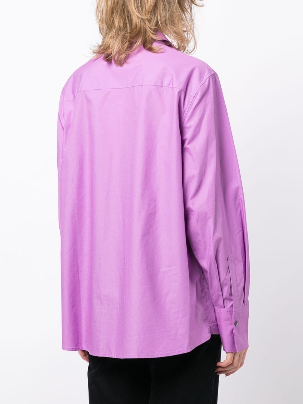 Karl Lagerfeld signature-embroidery organic-cotton shirt - Image 4