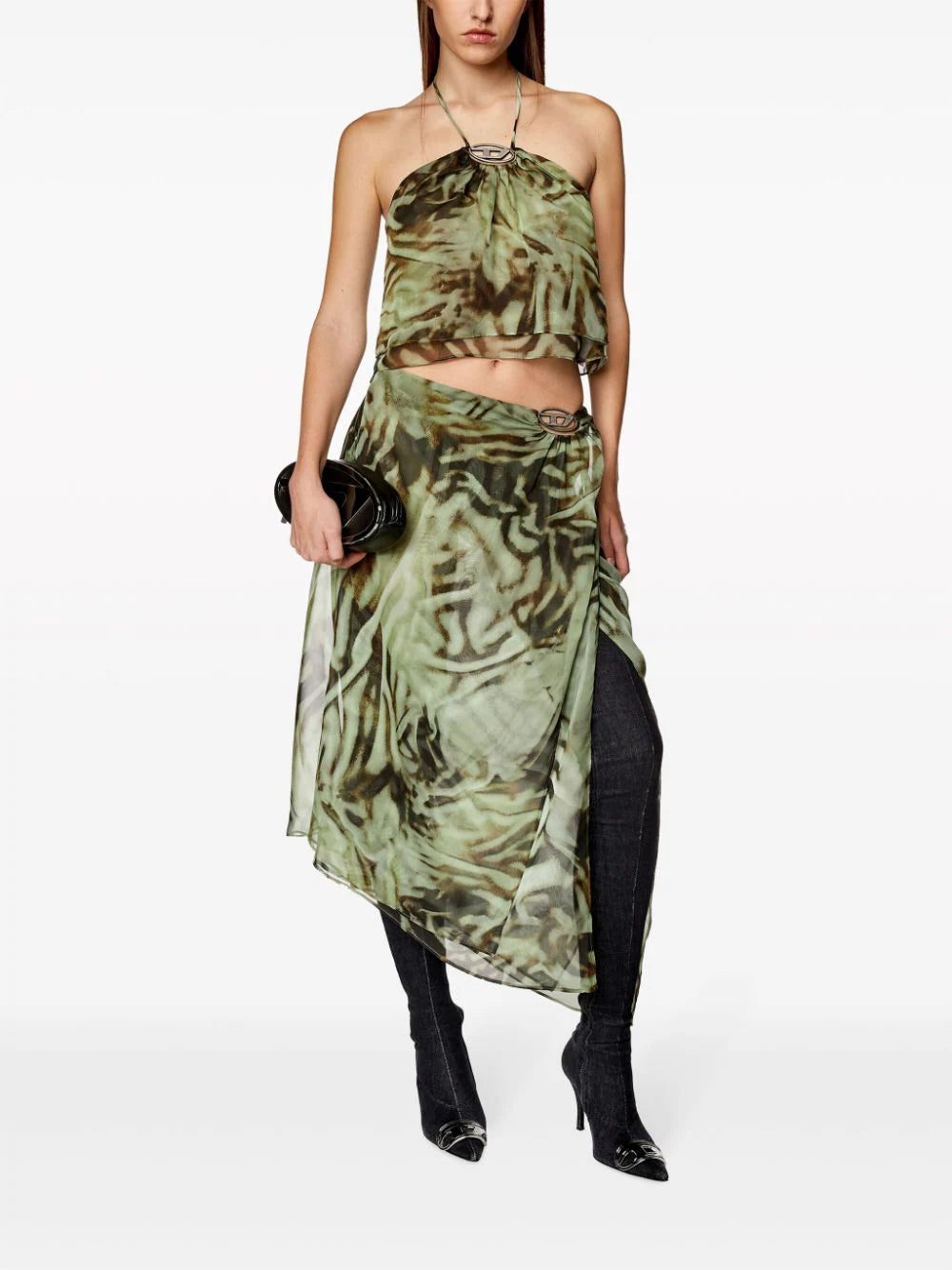 Diesel O-Stent abstract-print skirt - Image 2