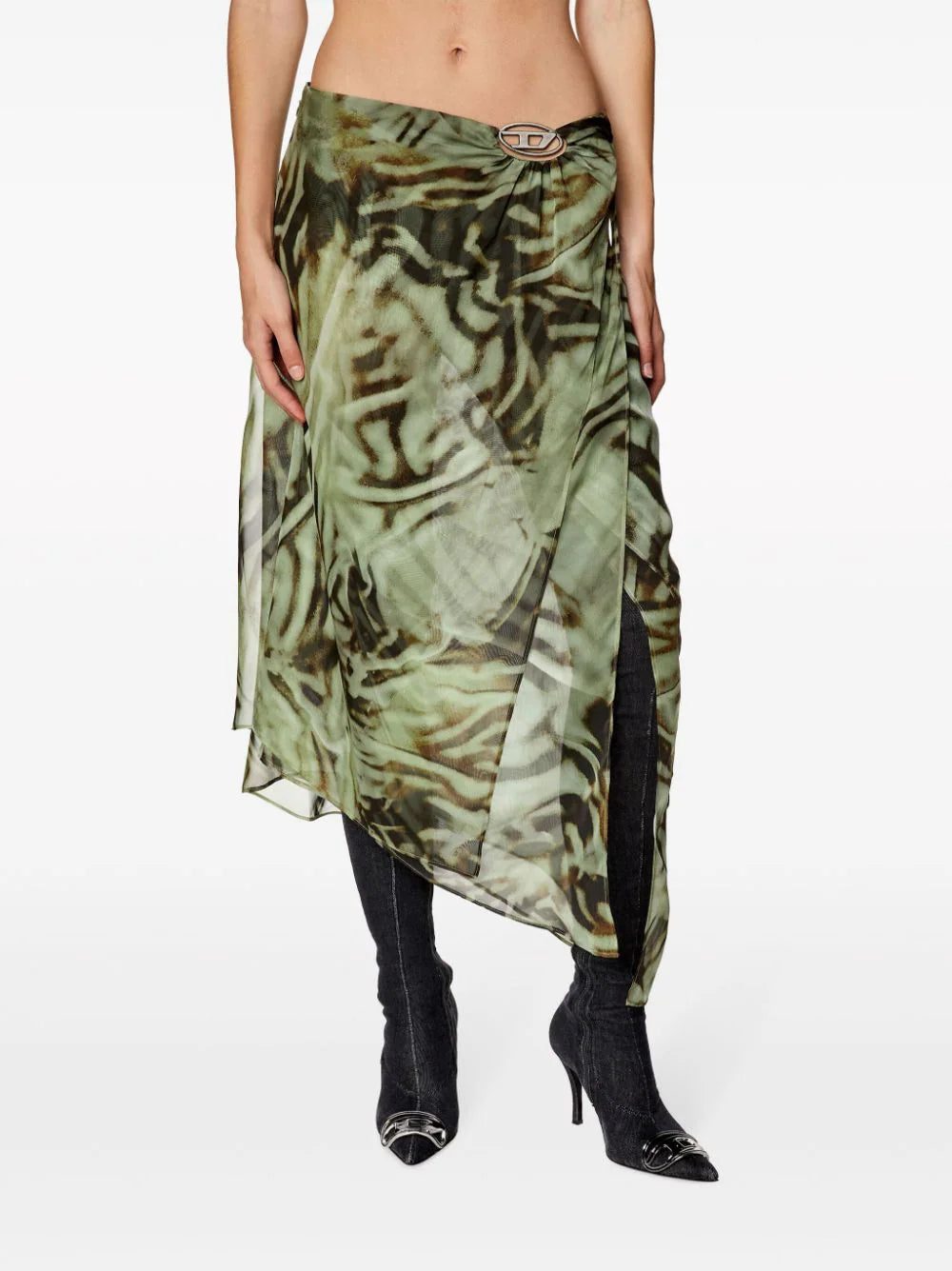 Diesel O-Stent abstract-print skirt - Image 5