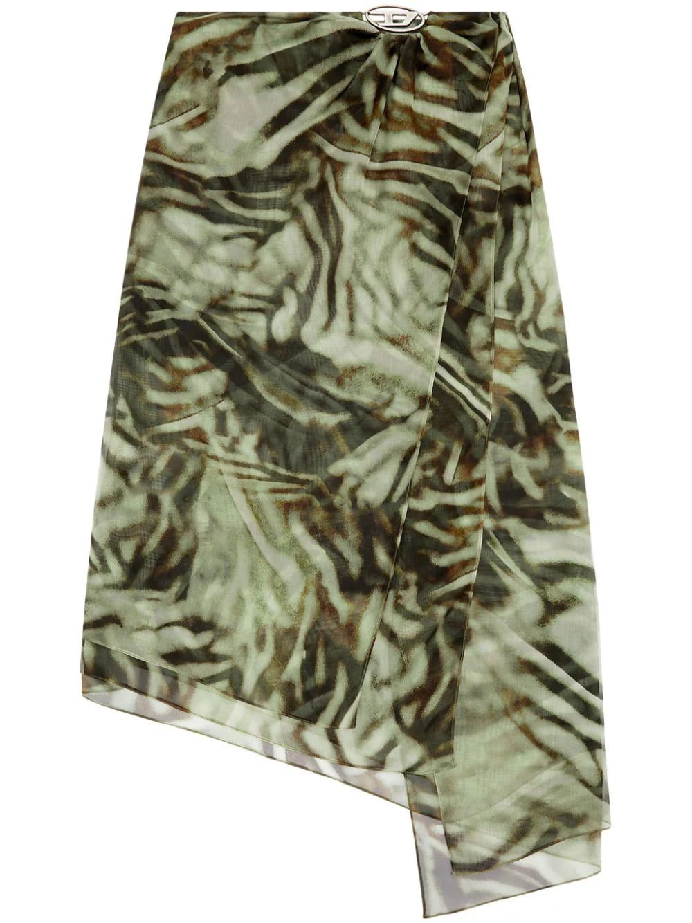 Diesel O-Stent abstract-print skirt