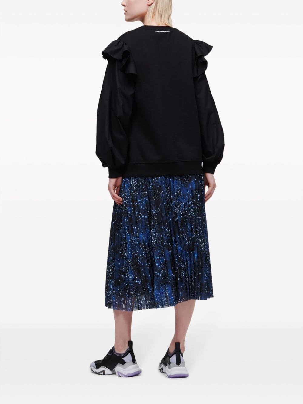 Karl Lagerfeld logo-embroidered ruffle-detailing sweatshirt - Image 4