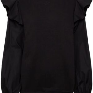 Karl Lagerfeld logo-embroidered ruffle-detailing sweatshirt