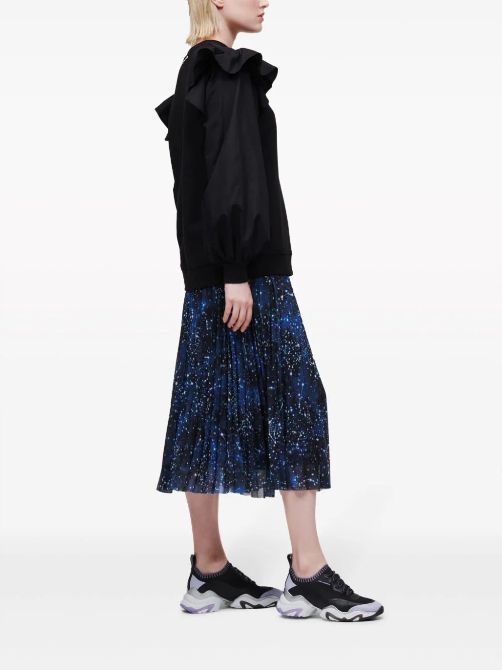 Karl Lagerfeld logo-embroidered ruffle-detailing sweatshirt - Image 3