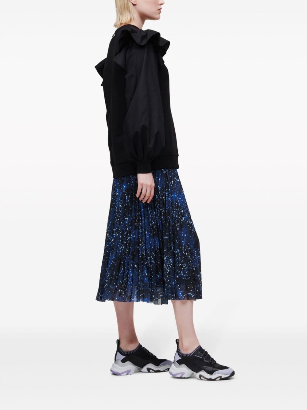 Karl Lagerfeld logo-embroidered ruffle-detailing sweatshirt - Image 3