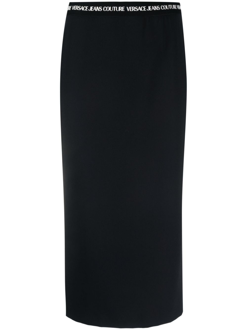 Versace Jeans Couture logo-waistband straight midi skirt