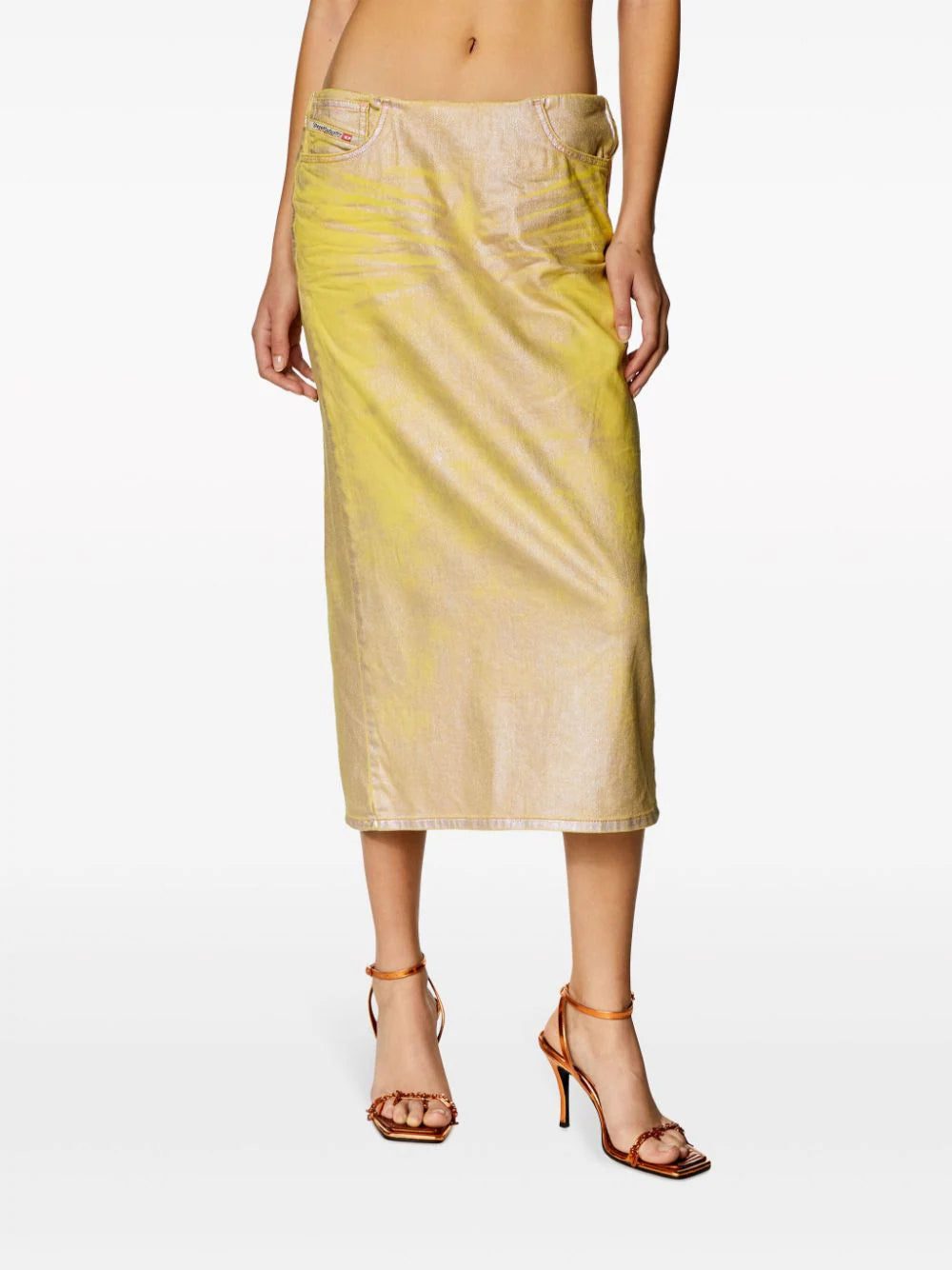 Diesel De-Pra-S2 laminated midi skirt - Image 3