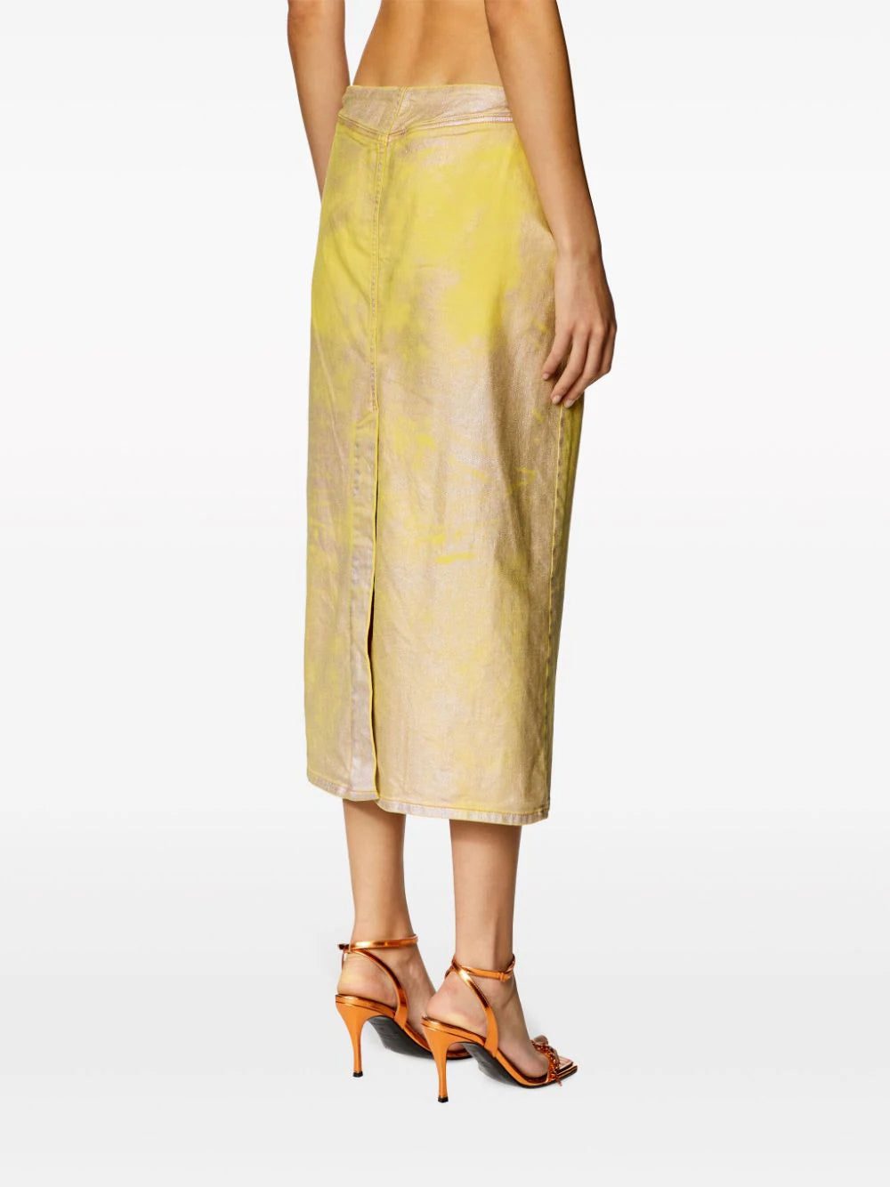 Diesel De-Pra-S2 laminated midi skirt - Image 4