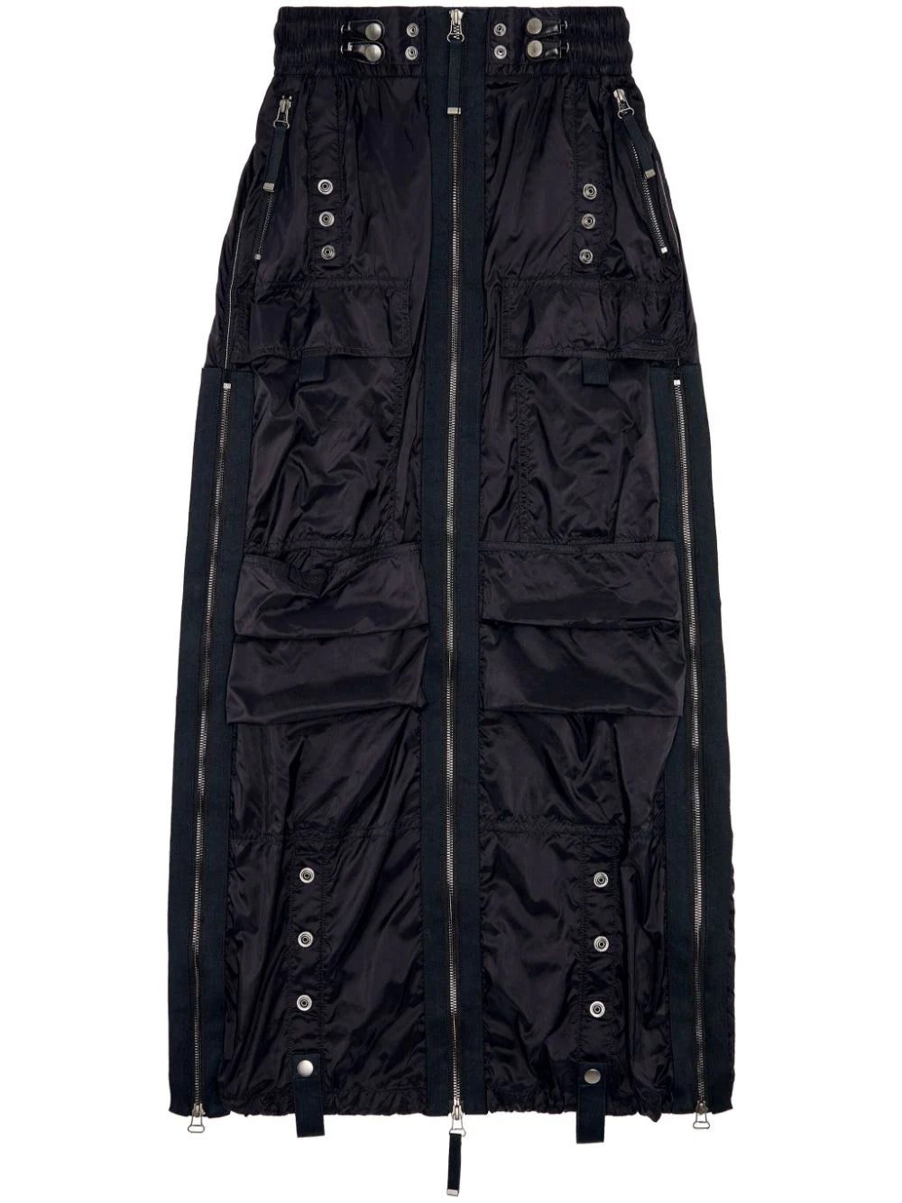 Diesel O-Crep cargo maxi skirt
