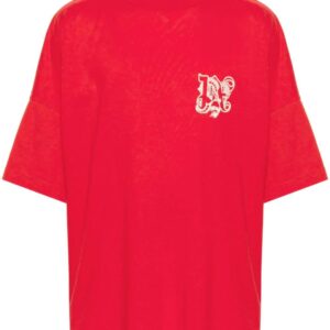 Palm Angels  dragon-monogram cotton T-shirt