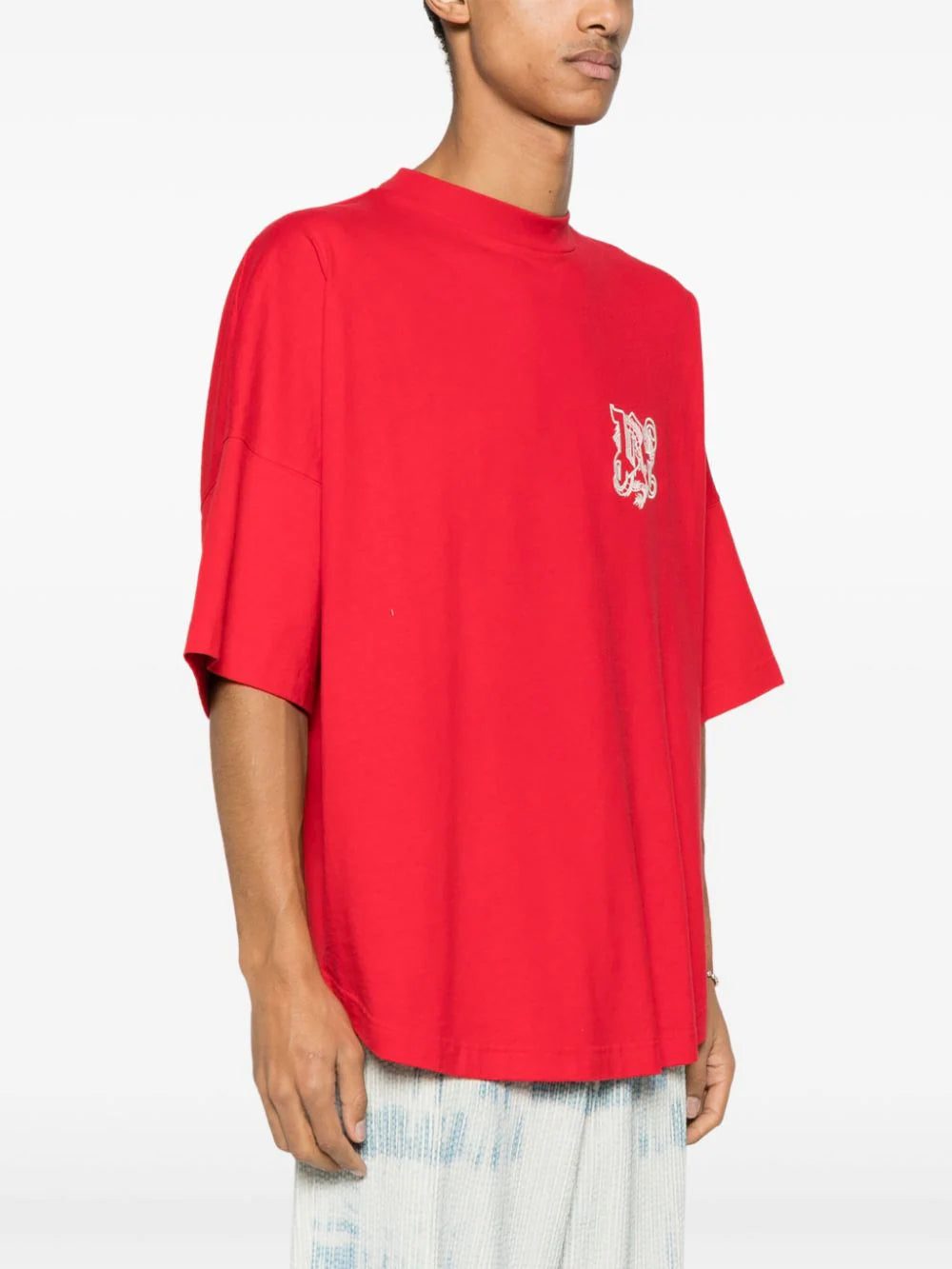 Palm Angels dragon-monogram cotton T-shirt - Image 3