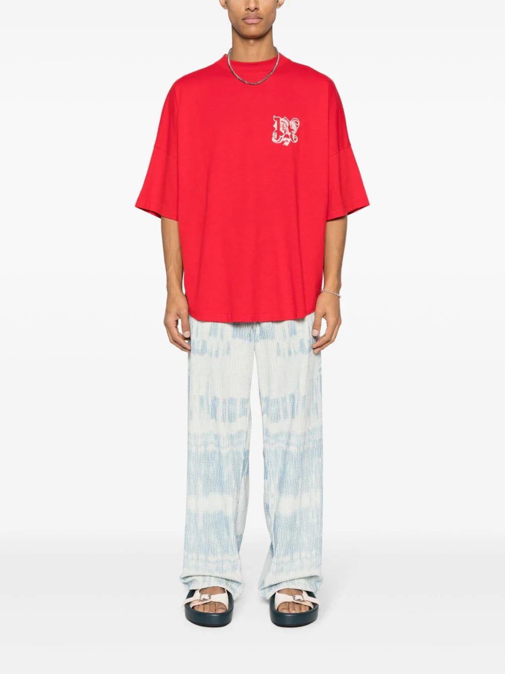 Palm Angels dragon-monogram cotton T-shirt - Image 2