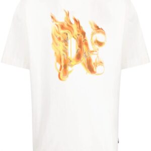 Palm Angels  Burning monogram-print T-shirt
