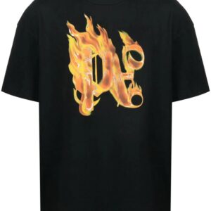 Palm Angels  Burning monogram-print T-shirt