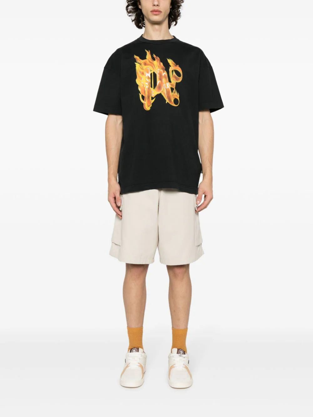Palm Angels Burning monogram-print T-shirt - Image 2