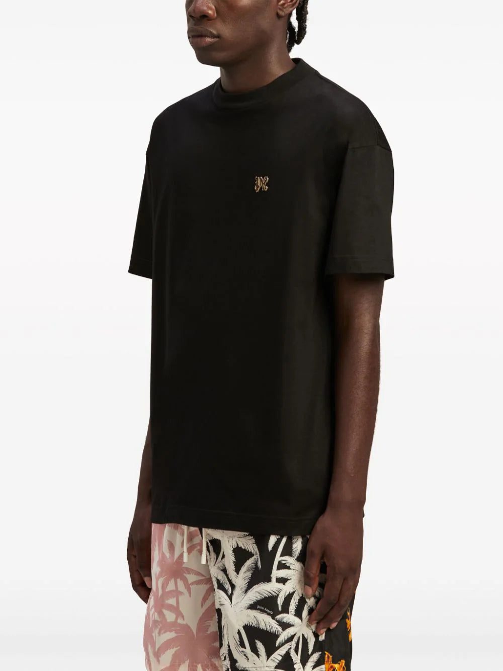 Palm Angels monogram-appliqué cotton T-shirt - Image 4