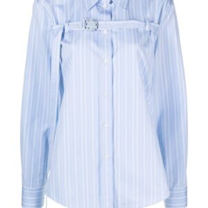 Off-White buckled cut-out cotton shirt