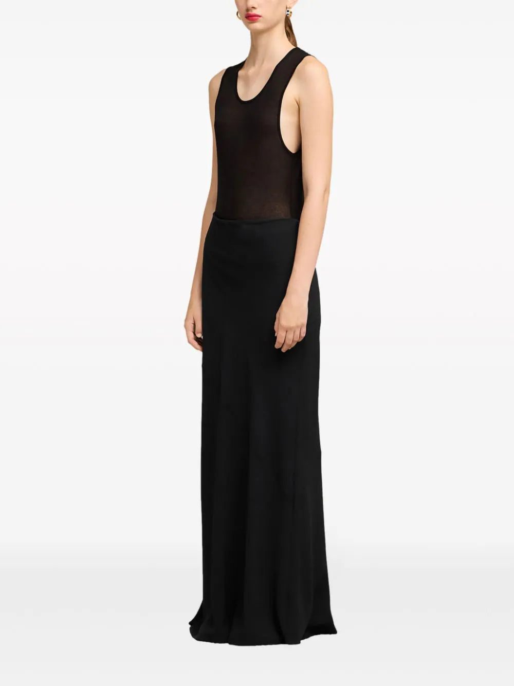 AMI Paris flared mid-rise maxi skirt - Image 3