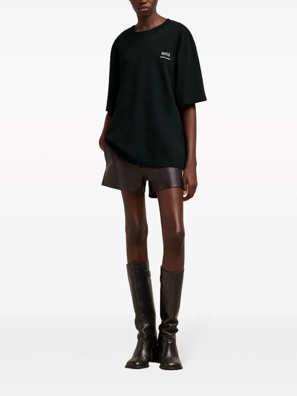 AMI Paris logo-print organic cotton T-shirt - Image 2