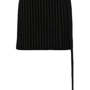 AMI Paris  pinstripe-pattern belted skirt