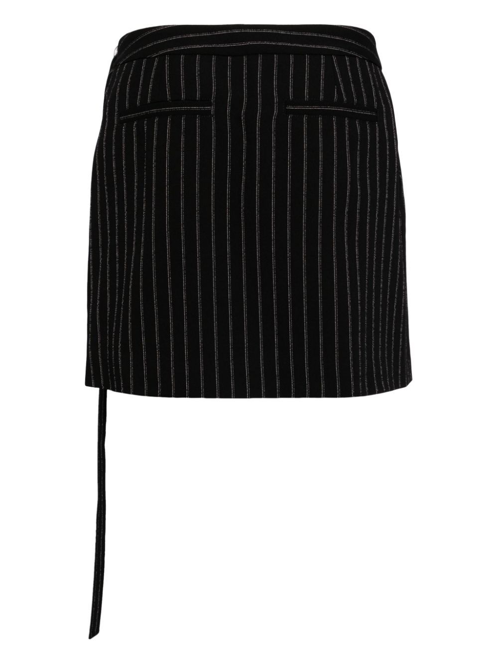 AMI Paris pinstripe-pattern belted skirt - Image 2