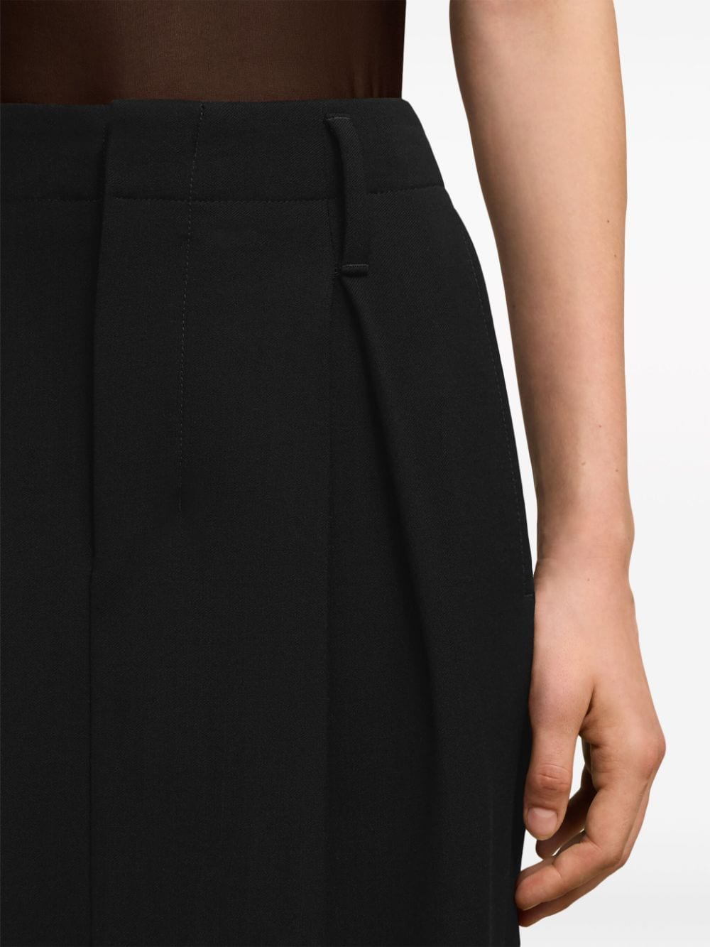 AMI Paris dart-detail high-waist midi skirt - Image 2