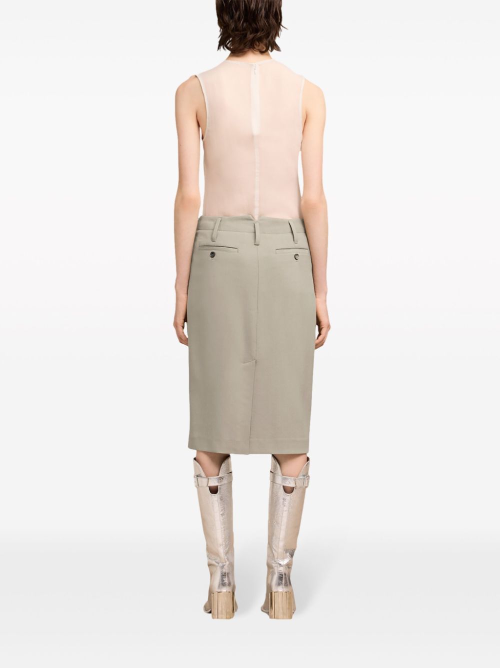 AMI Paris pleated tailored skirt - Image 4