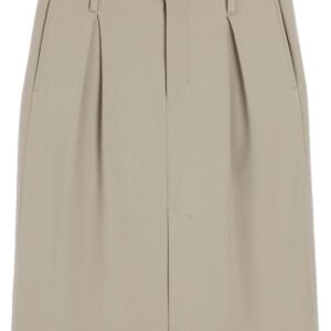 AMI Paris  pleated tailored skirt