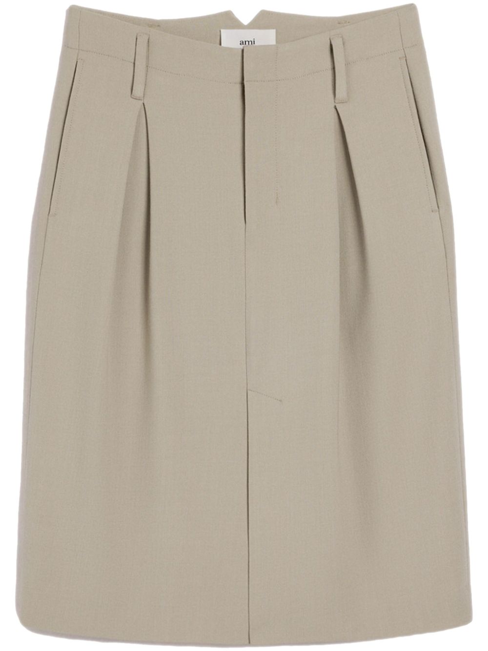 AMI Paris pleated tailored skirt