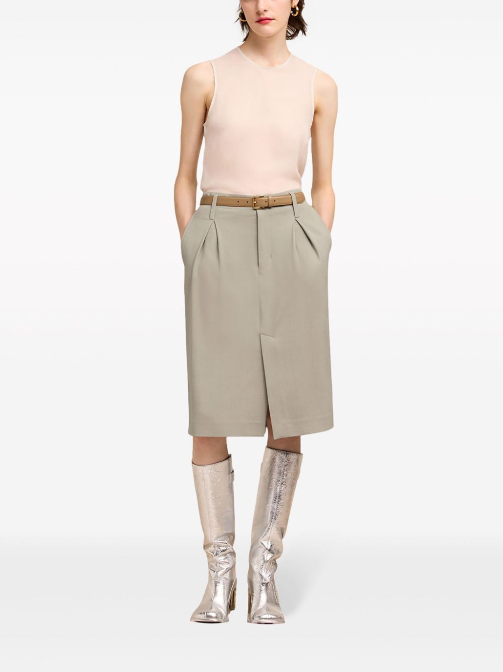 AMI Paris pleated tailored skirt - Image 2