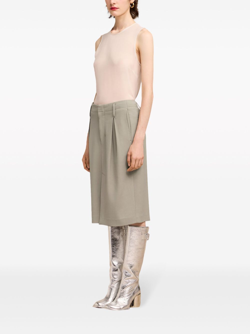 AMI Paris pleated tailored skirt - Image 3