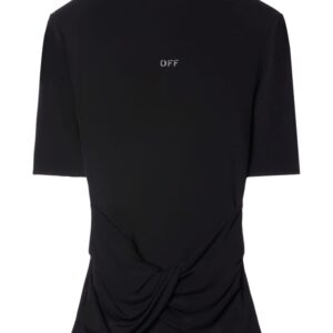 Off-White logo-print twisted top