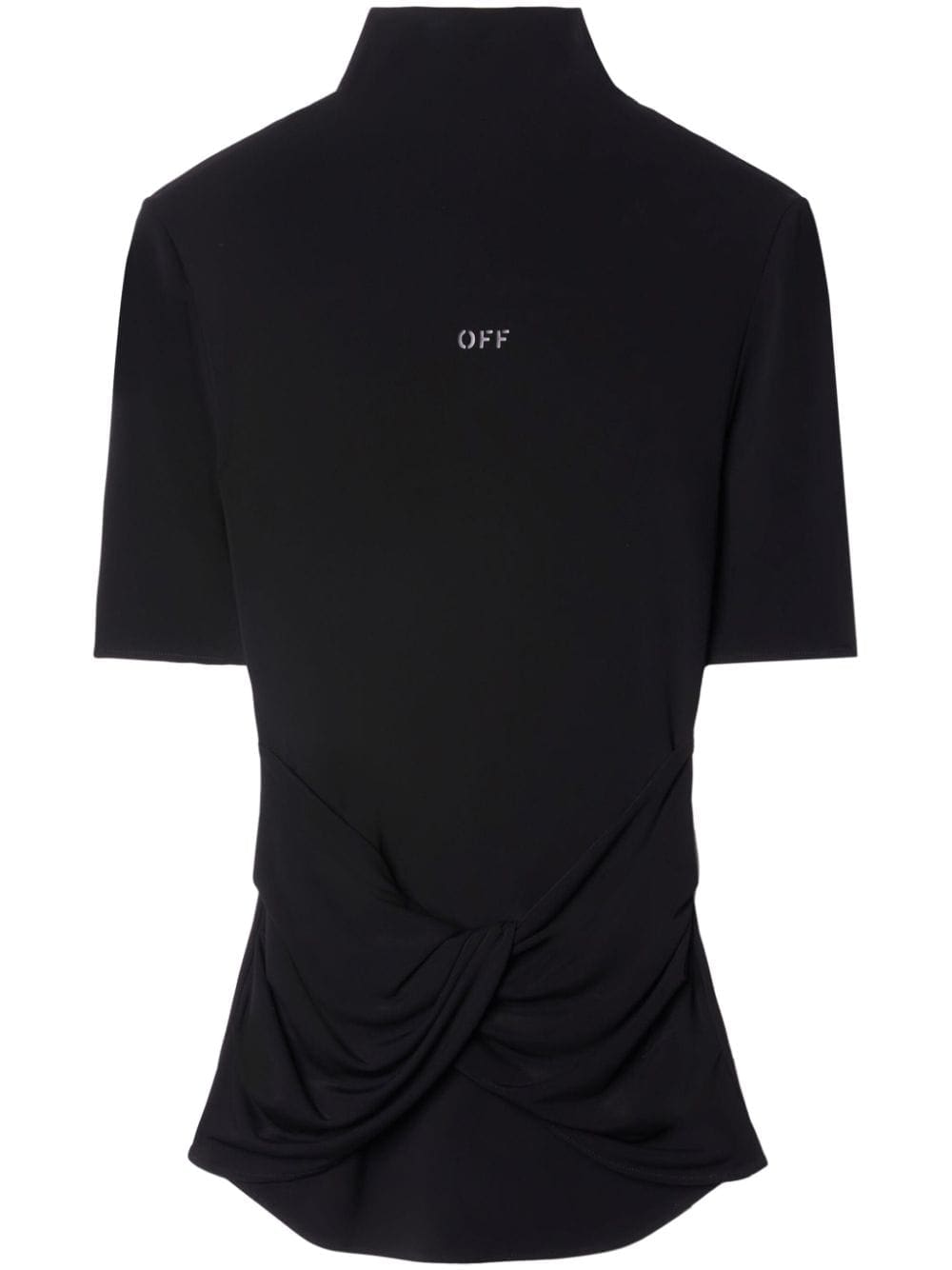 Off-White logo-print twisted top