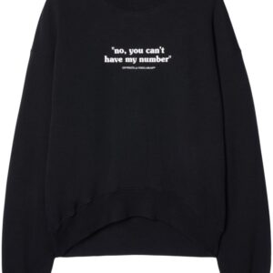 Off-White quote-print cotton sweatshirt