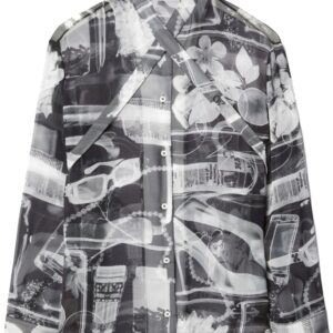 Off-White X-Ray-print silk shirt