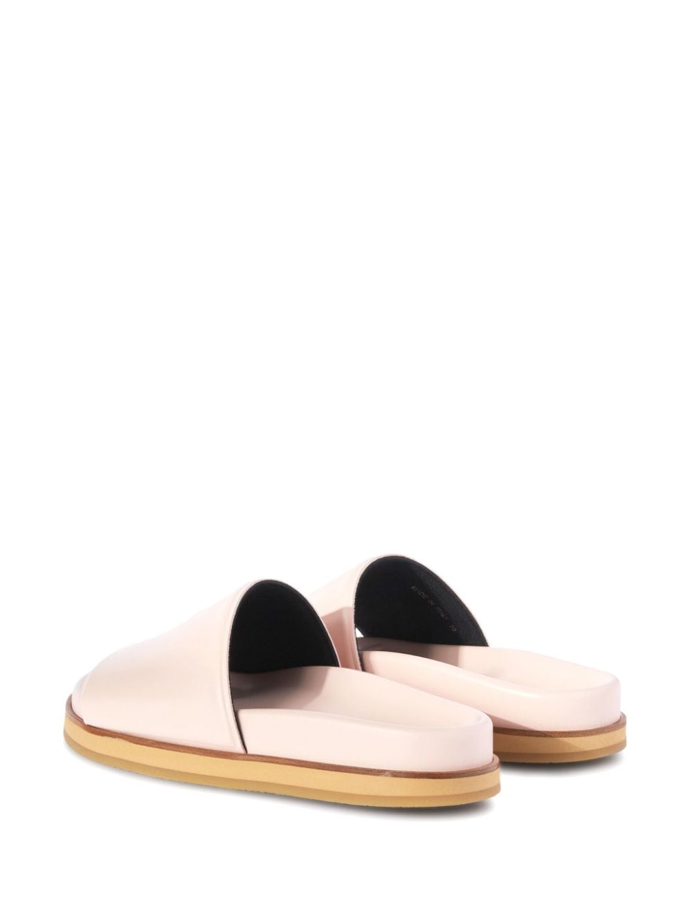 Off-White logo-stamp leather slides - Image 4