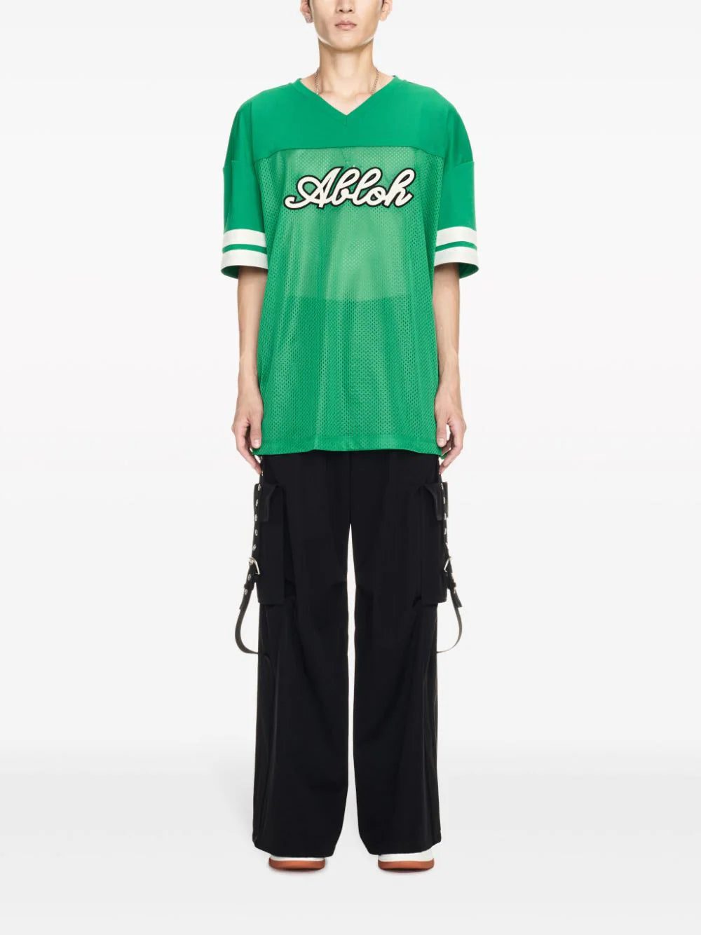 Off-White Football-print mesh T-shirt - Image 2