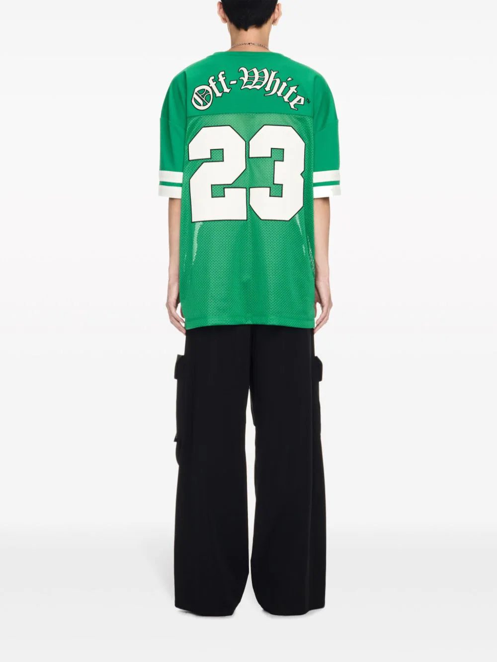 Off-White Football-print mesh T-shirt - Image 4