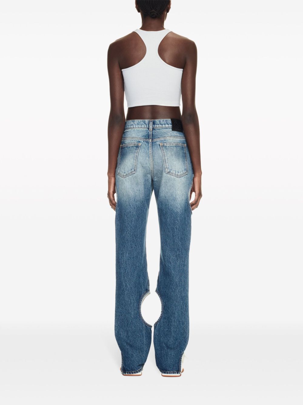 Off-White logo-embroidered cropped tank top - Image 4