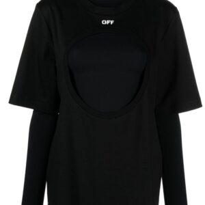 Off-White Meteor double-layer cotton T-shirt
