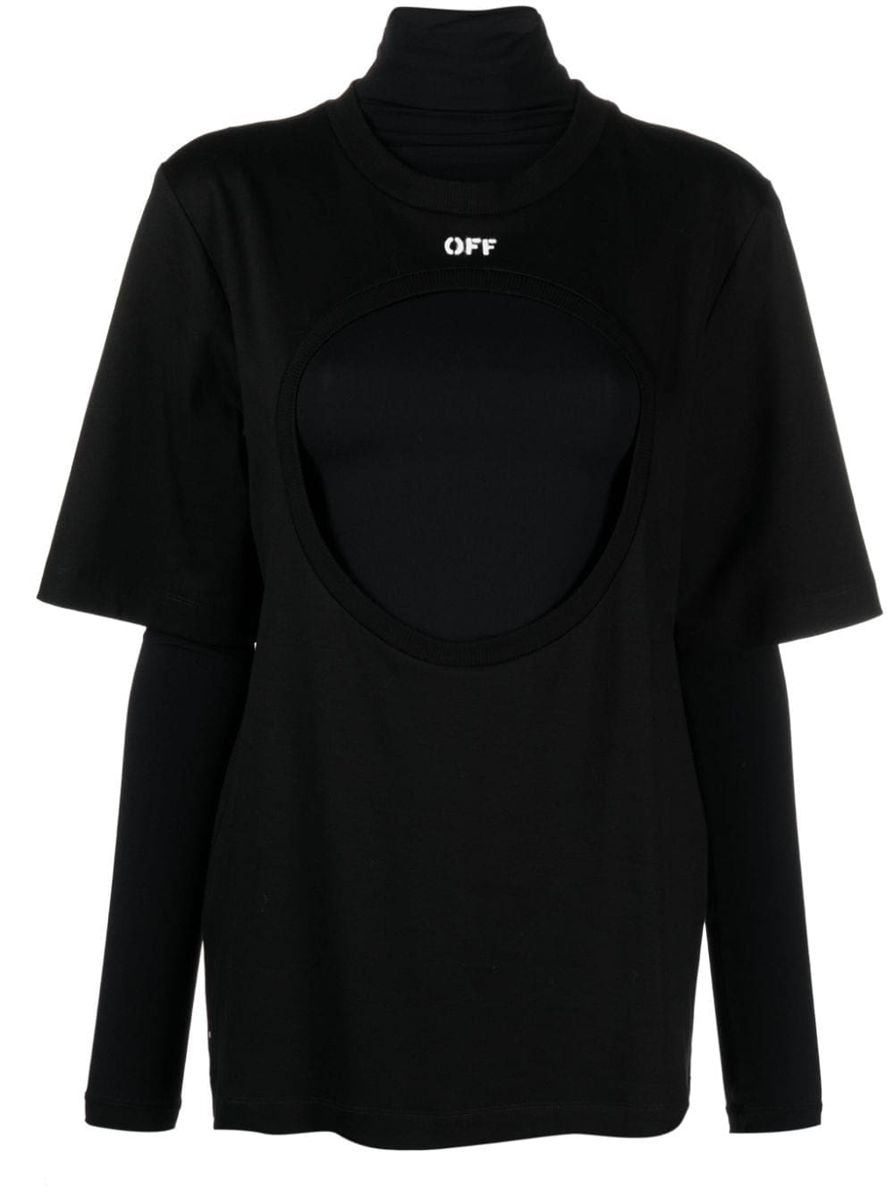 Off-White Meteor double-layer cotton T-shirt