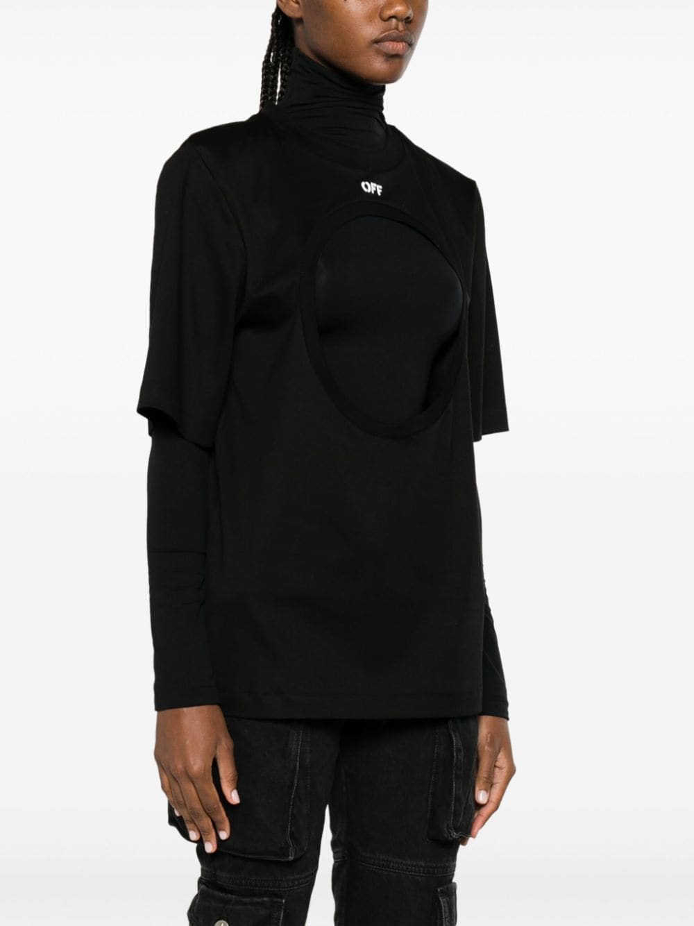 Off-White Meteor double-layer cotton T-shirt - Image 3