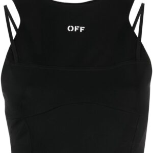 Off-White ring-detail cropped tank top